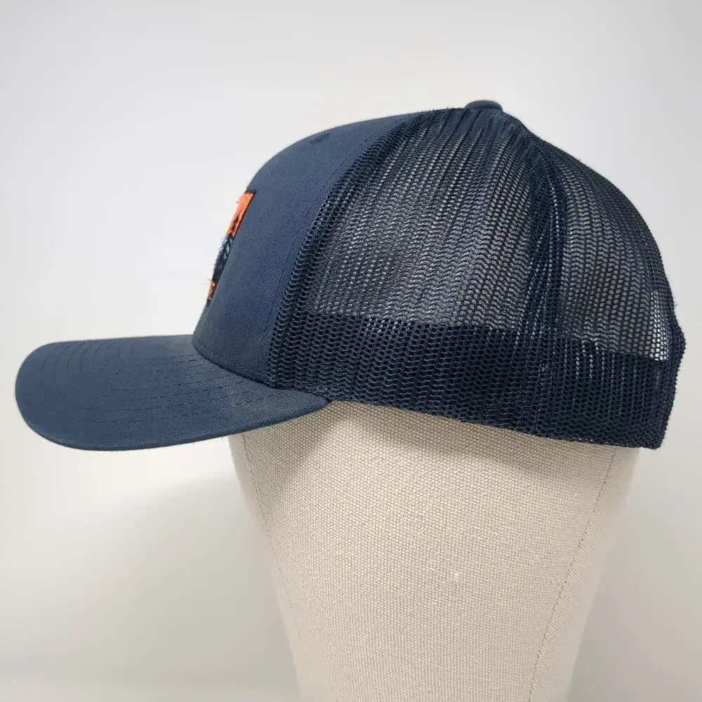 Yupoong Trucker Hat Blue One Size Flathead Lake Montana Sunset Mesh Snapback